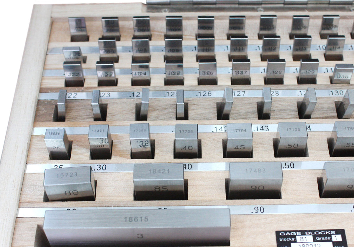 81 Pc Grade AS-1 Steel Gage Block Set, P900-S582