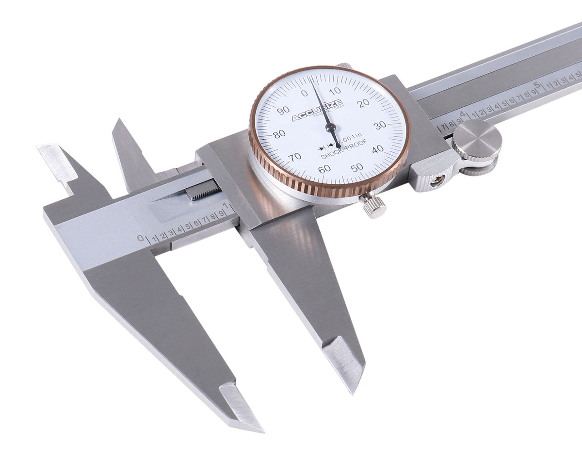 0-12 inch by 0.001 inch Precision Dial Caliper, Stainless Steel, in Fitted Box, P920-S212