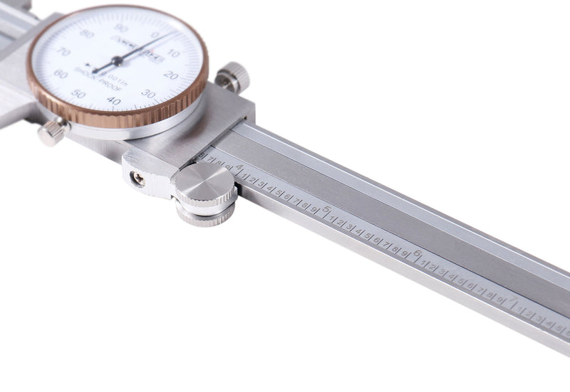 0-12 inch by 0.001 inch Precision Dial Caliper, Stainless Steel, in Fitted Box, P920-S212
