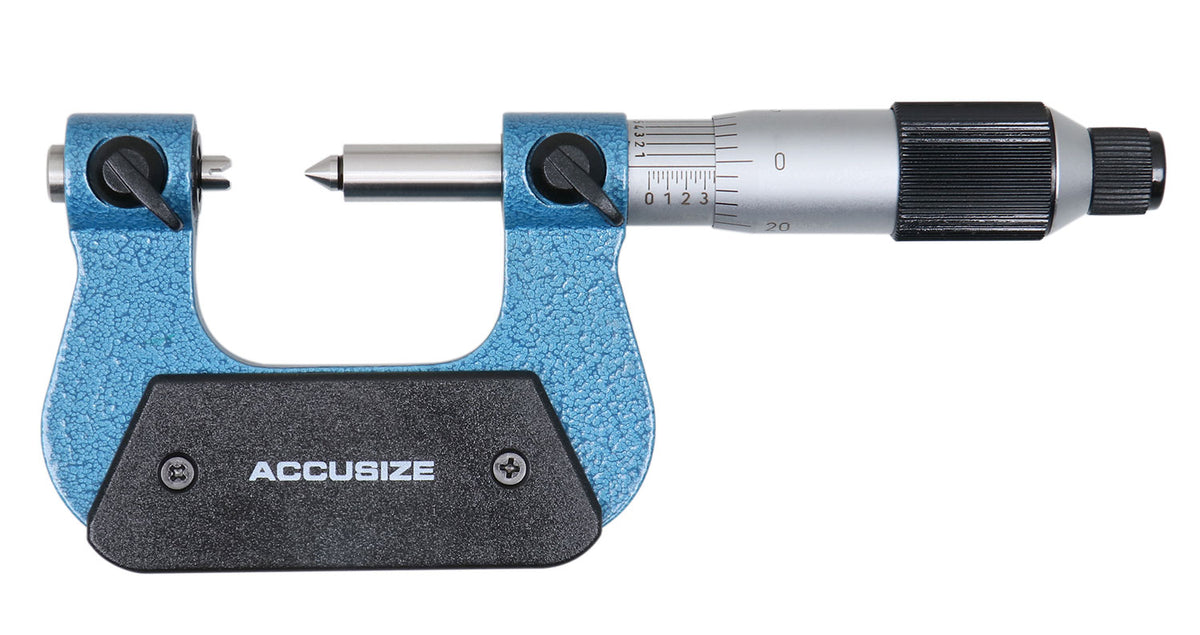0-1'' by 0.001'' Screw Thread Micrometer with 5 Anvil in Fitted Box, S916-C750