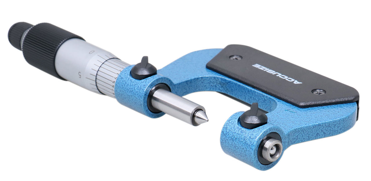 0-1'' by 0.001'' Screw Thread Micrometer with 5 Anvil in Fitted Box, S916-C750