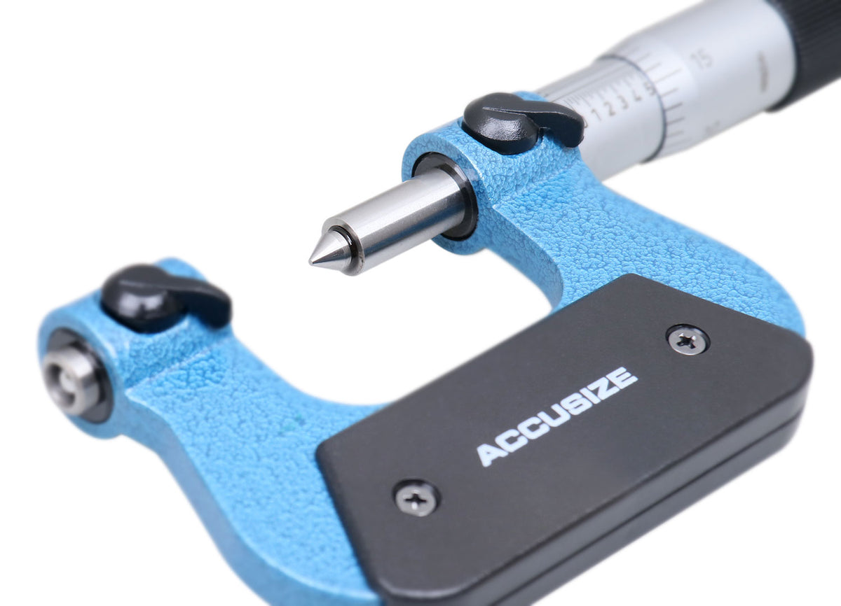 0-1'' by 0.001'' Screw Thread Micrometer with 5 Anvil in Fitted Box, S916-C750