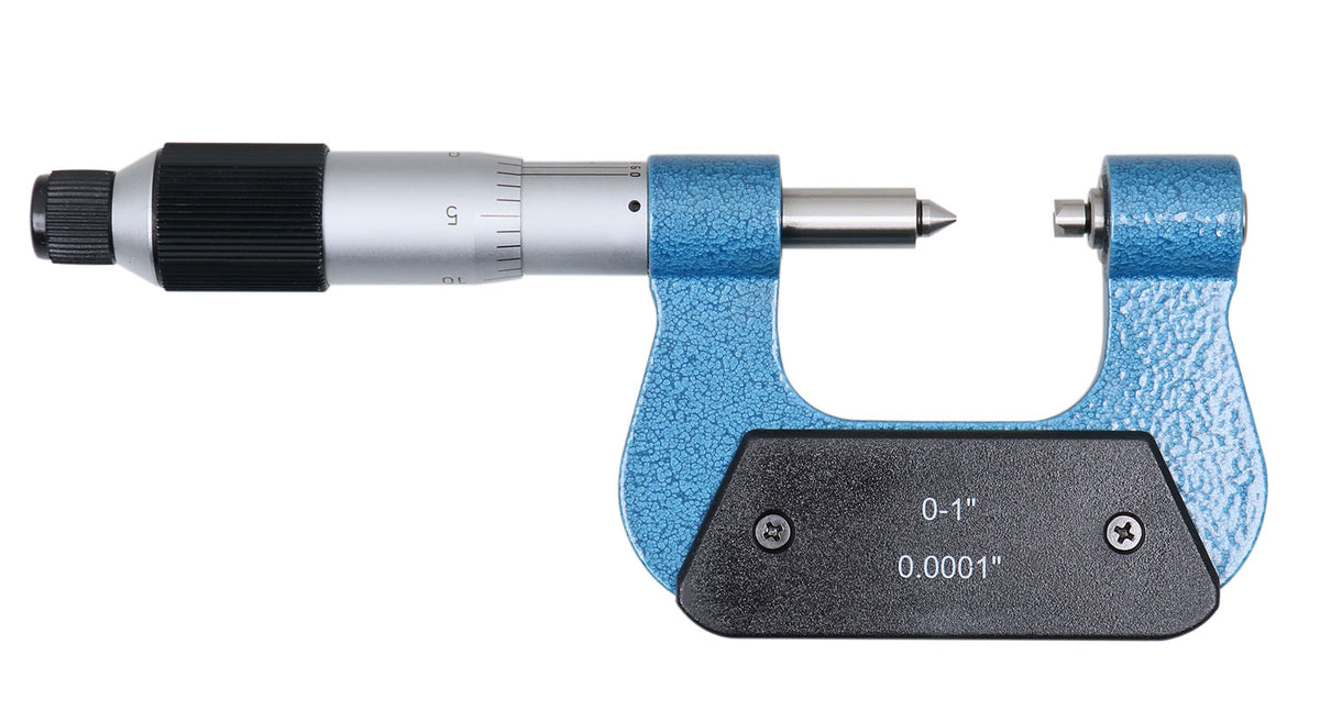 0-1'' by 0.001'' Screw Thread Micrometer with 5 Anvil in Fitted Box, S916-C750