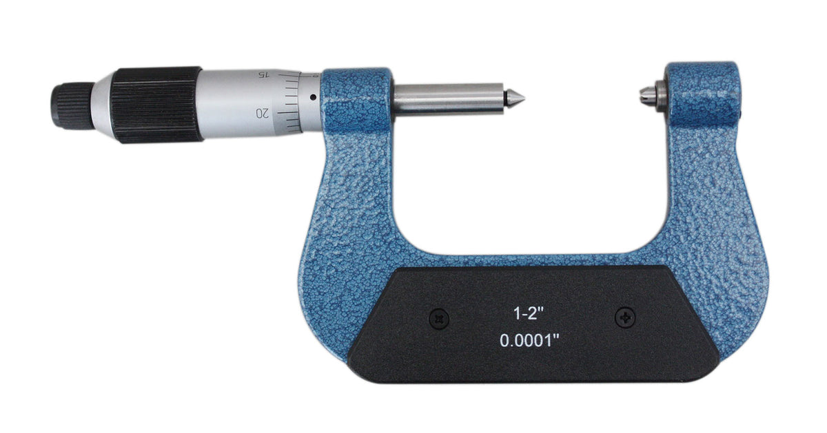 1-2'' X 0.0001'' Screw Thread Micrometer with 5 Anvil in Fitted Box, S916-C751