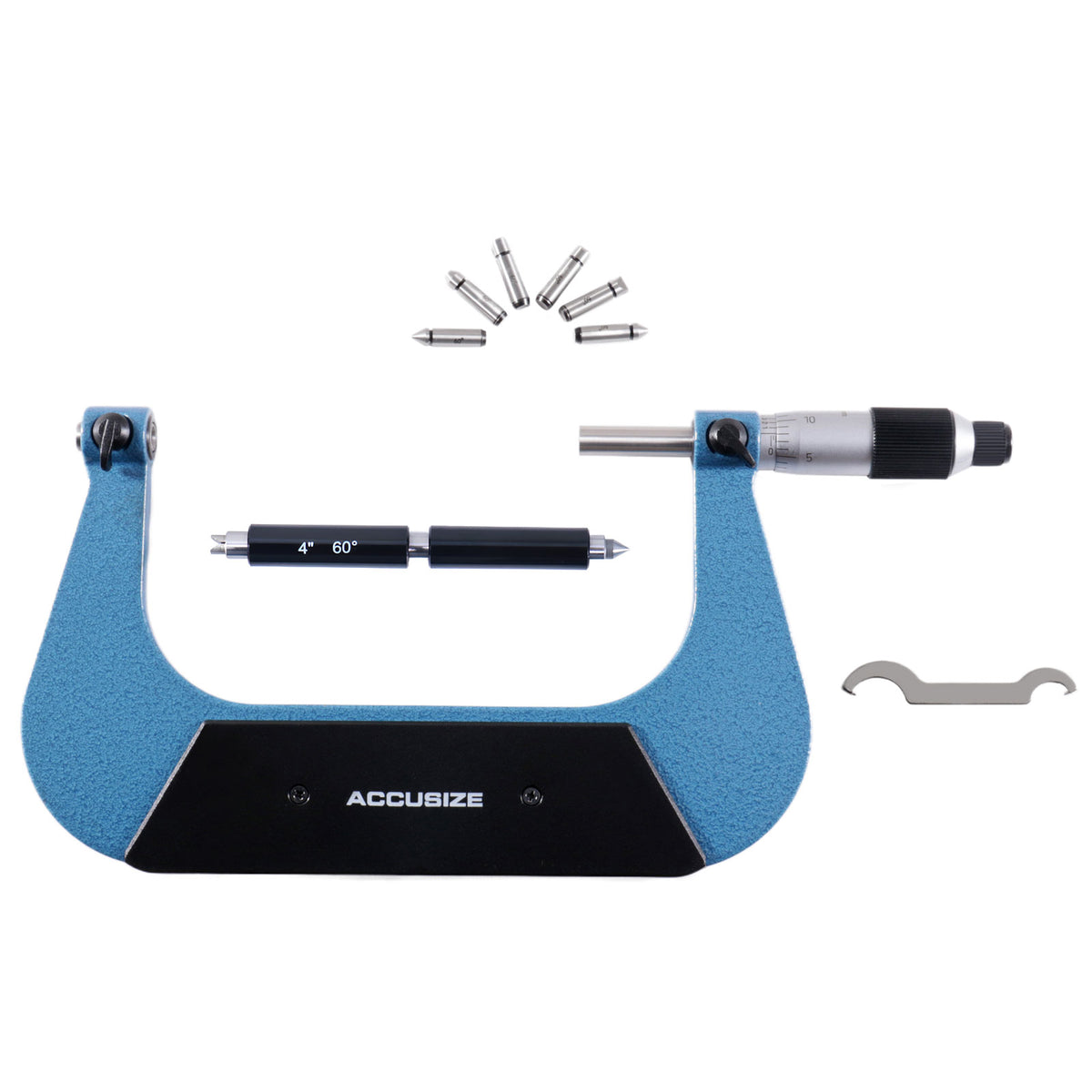 4-5'' X 0.001'' Screw Thread Micrometer with 5 Anvil in Fitted Box, S916-C754