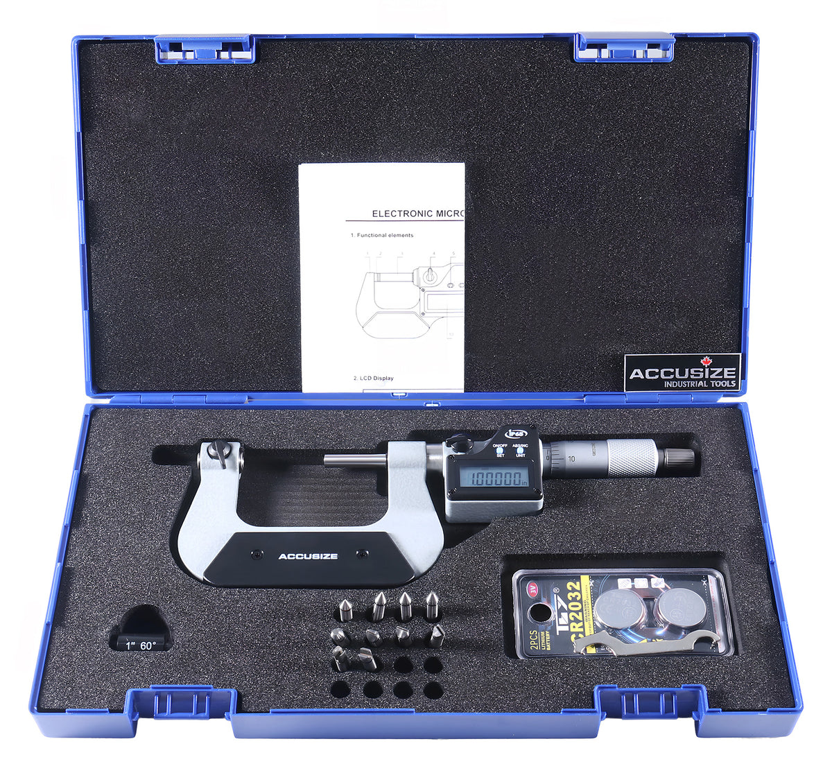 Electronic Screw Thread Micrometer, IP65 Liquid Proof and Dust Proof