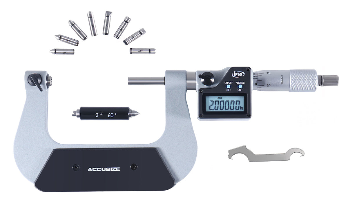 Electronic Screw Thread Micrometer, IP65 Liquid Proof and Dust Proof
