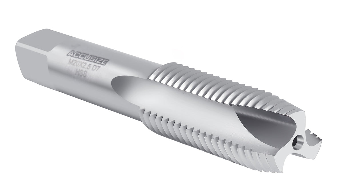 SPT-20M-150 3 Flute H.S.S. Metric Spiral Point Tap, M20X1.5