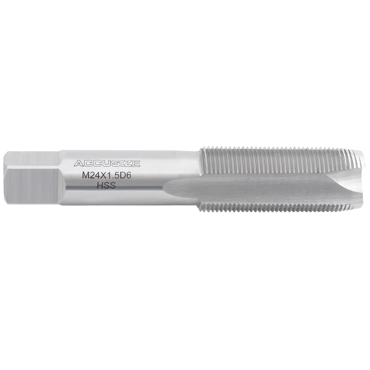 Accusize Metric Spiral Point Tap M24 x 1.5, HSS, 3-Flute