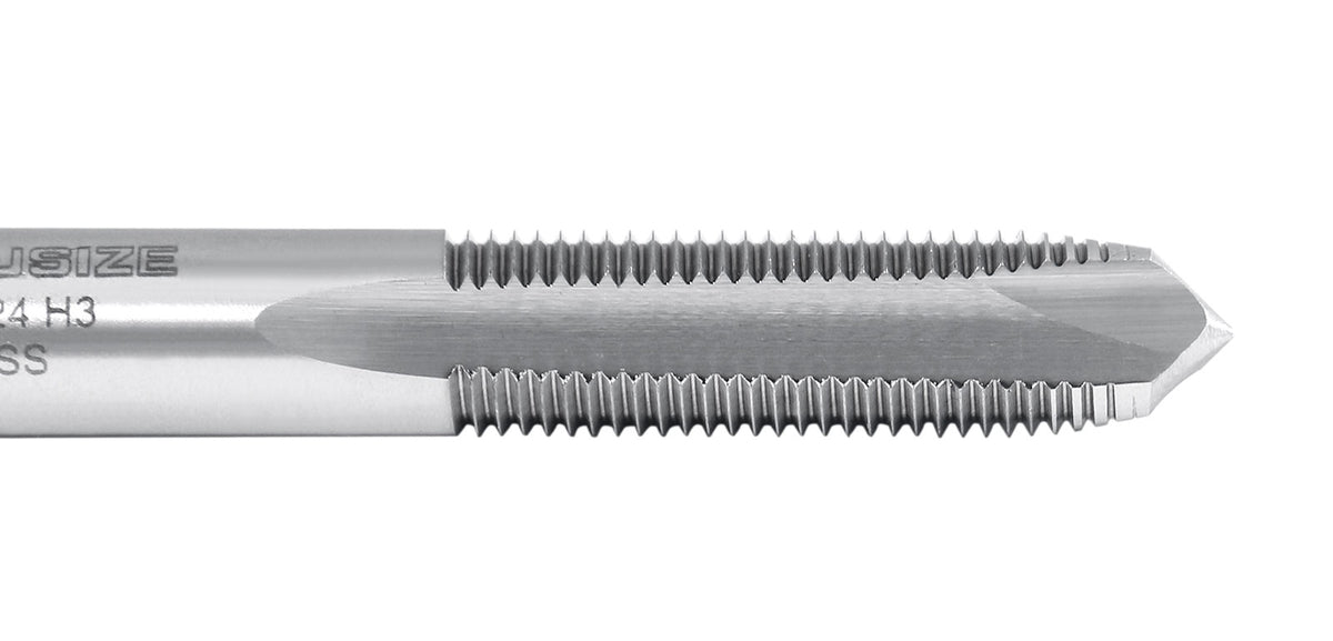 Accusize Industrial Tools 3/8-24Nf H.S.S. Spiral Point Taps,3 Flutes, American Standard, Fully Ground, Spt-3/8-24