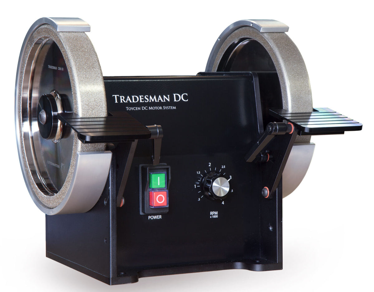 Cuttermasters Tradesman Woodturner – Includes Two 8″ Wheels (Choose Grit) and standard rests (CR wheels have corner Radius), T8TW