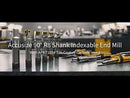 90 Degree R8 Shank Indexable End Mills with APKT1604 Carbide Inserts