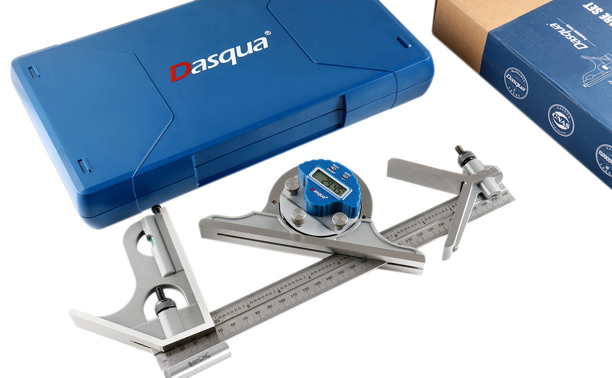 4pc Electronic Digital Combination Square Set, 12''/300mm, E/M Graduation, 0000-8112