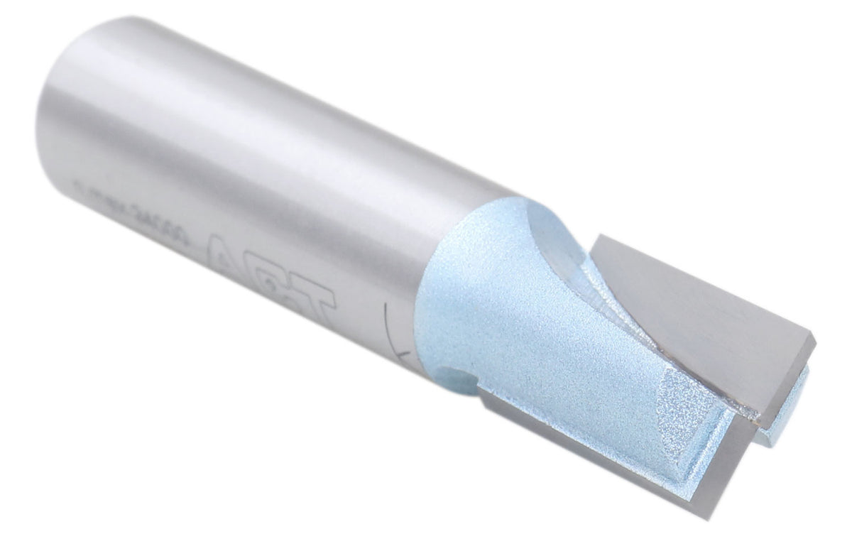 Accusize Industrial Tools 1/2" Shk Dia x 1/2" Cutting Dia Double Flute Carbide Tipped Bottom Cleaning (Surface Planing) Router Bit, 0012-0012