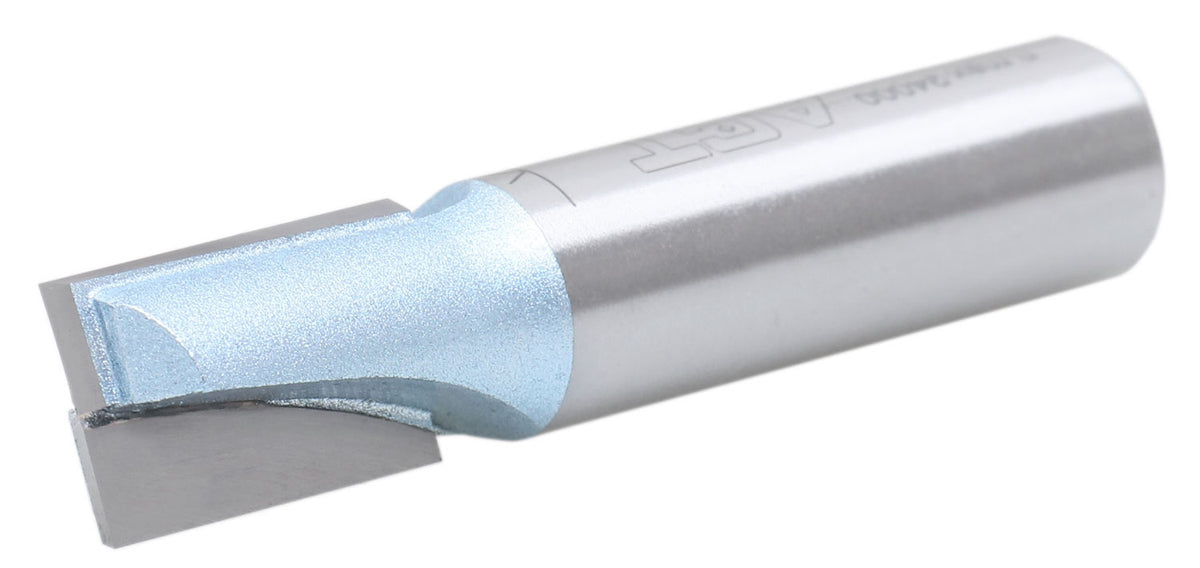 Accusize Industrial Tools 1/2" Shk Dia x 1/2" Cutting Dia Double Flute Carbide Tipped Bottom Cleaning (Surface Planing) Router Bit, 0012-0012