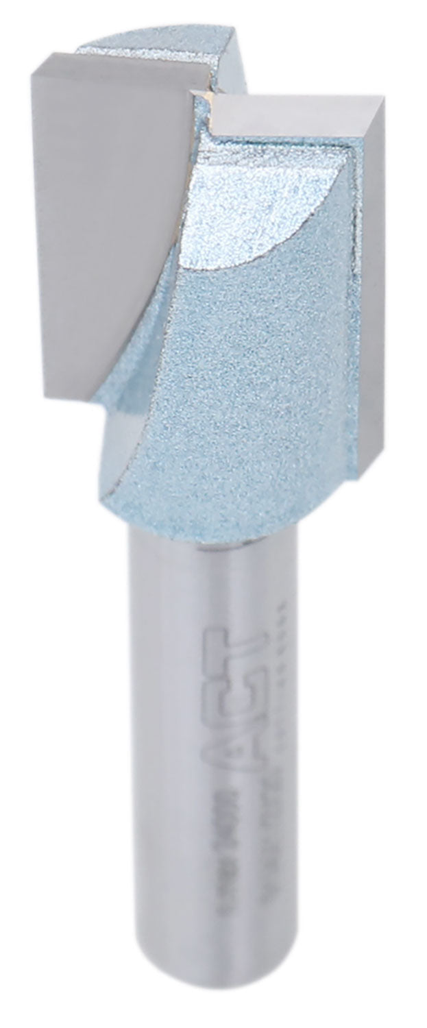 Accusize Industrial Tools 1/4" Shk Dia x 1/2" Cutting Dia Double Flute Carbide Tipped Bottom Cleaning (Surface Planing) Router Bit, 0014-0012