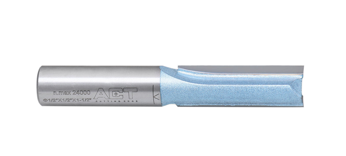 Double Flute Extra Long Straight Router Bit with 1/2" Shank, Industrial Quality