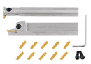 2Pc Indexable External & Internal Grooving Tool Set