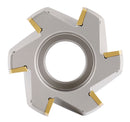 75 Degree Indexable Face Mill with 6 Pcs Apkt1604 Carbide Inserts, 4'' Cutting Diameter by 1-1/2'' Arbor Hole, 0028-2603