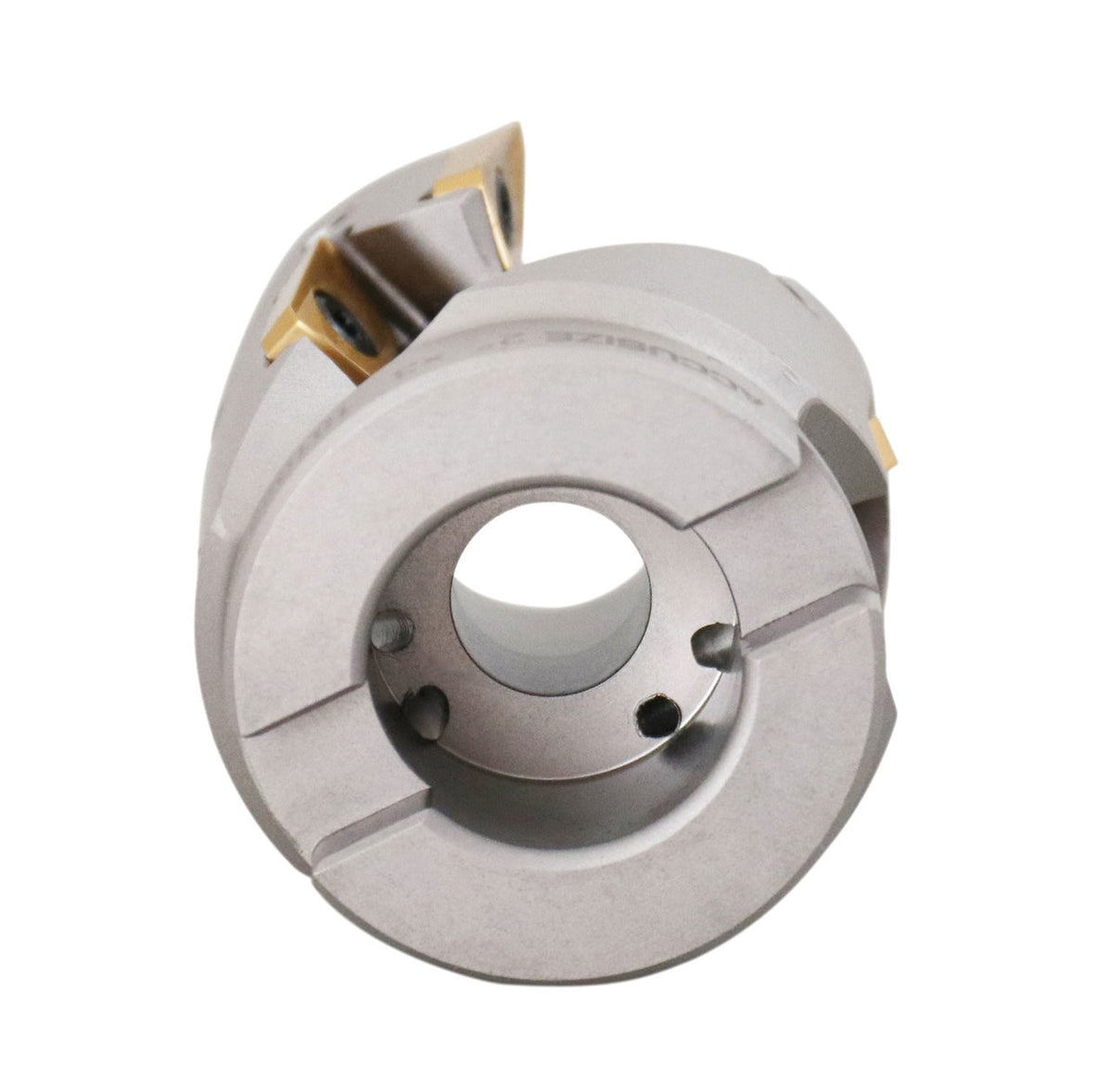 2" x 1" 90° Heavy-Duty Coolant Helical Shell Indexable Milling Cutter (Nickel Plated), with 6 Carbide APKT1604 Inserts, #0028-2670A