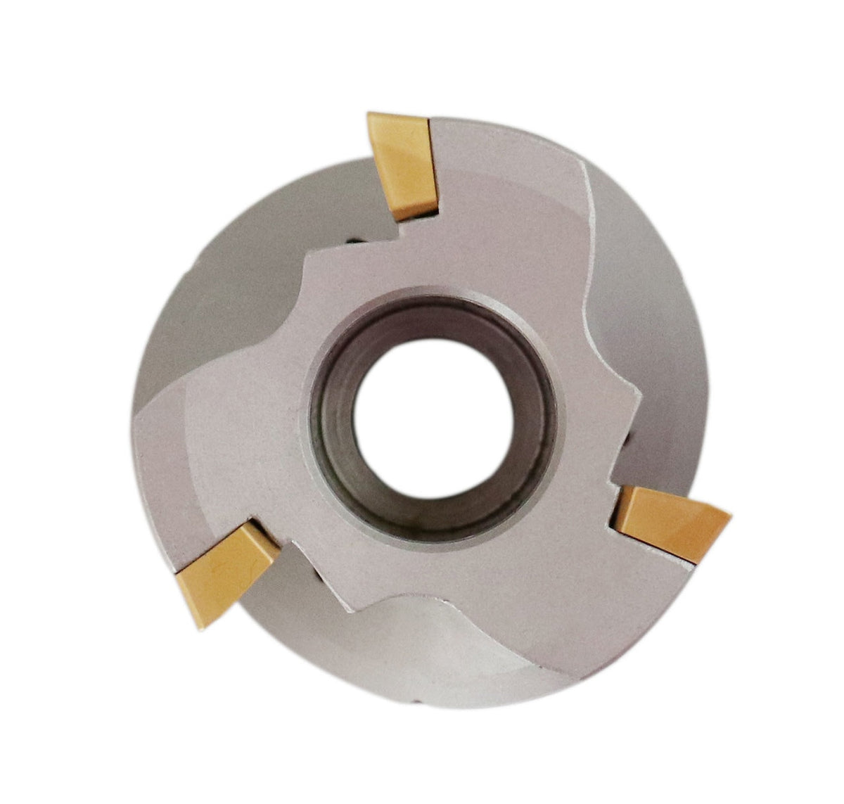 2" x 1" 90° Heavy-Duty Coolant Helical Shell Indexable Milling Cutter (Nickel Plated), with 6 Carbide APKT1604 Inserts, #0028-2670A