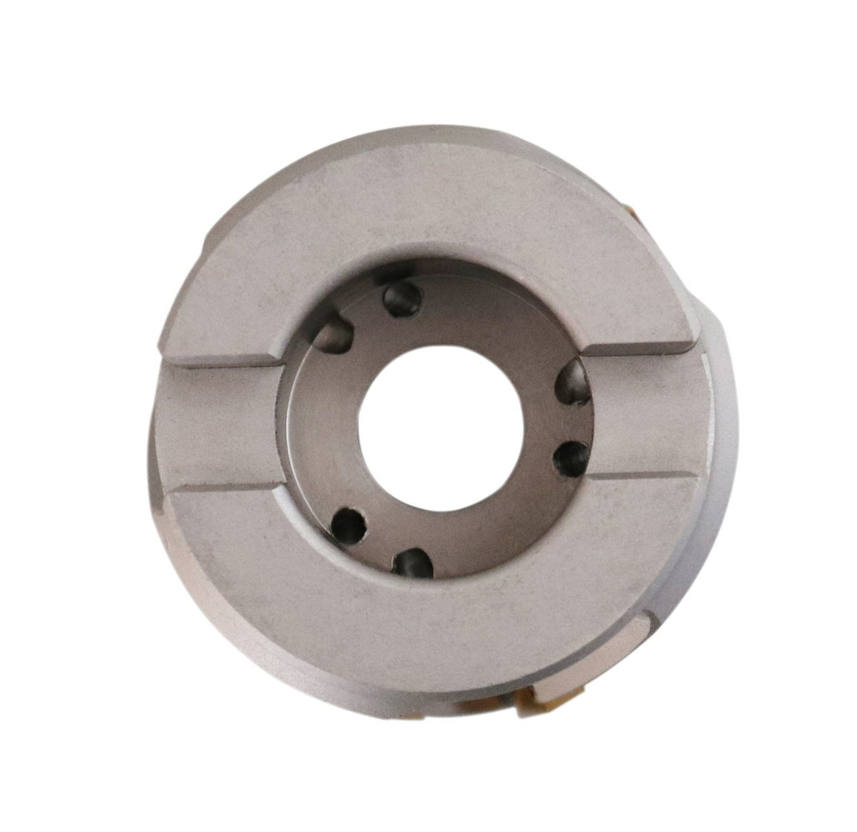 2" x 1" 90° Heavy-Duty Coolant Helical Shell Indexable Milling Cutter (Nickel Plated), with 6 Carbide APKT1604 Inserts, #0028-2670A