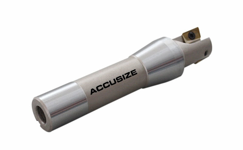 1", 1-1/2" and 2" 90 Degree R8 Shank Indexable End Mills with Carbide APKT Inserts