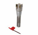 1", 1-1/2" and 2" 90 Degree R8 Shank Indexable End Mills with Carbide APKT Inserts