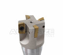 1", 1-1/2" and 2" 90 Degree R8 Shank Indexable End Mills with Carbide APKT Inserts