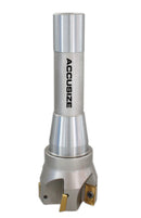 1", 1-1/2" and 2" 90 Degree R8 Shank Indexable End Mills with Carbide APKT Inserts