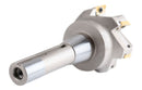 3 inch Cutting Diameter x 6-1/4'' Oal 90 Degree R8 Shank Indexable End Mill with 6 Apkt1604 Carbide Inserts, 0028-6908