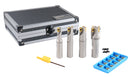 4 Pc 90 Deg Indexable End Mill Set with Apkt11t3 Inserts, Cutter Diameter Includes 1/2'', 5/8'', 3/4'' and 1'', 0028-8416