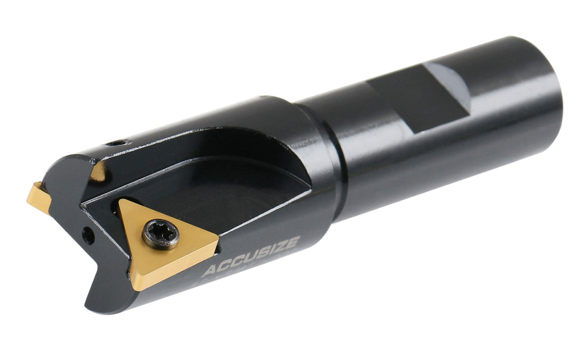 3 Pc Little Hogger End Mill Set, 45 Deg, 90 Deg and 3/16r Mill with 3/4'' Shank, 1'' Head, 0046-0700