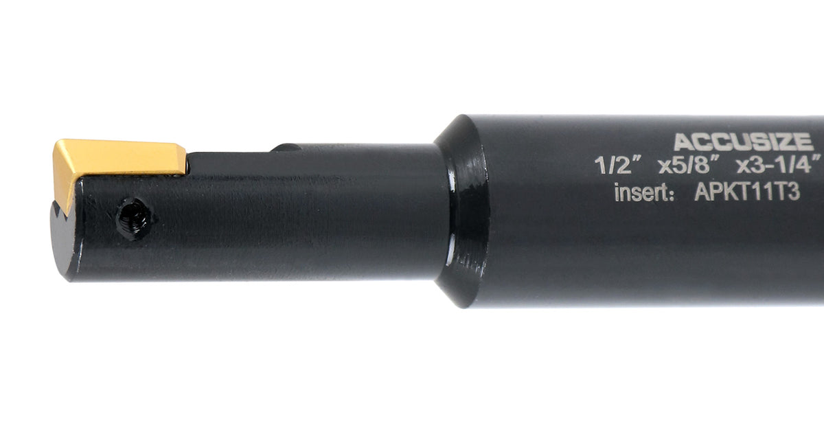 1/2" 90 Deg Square Shoulder Indexable End Mill plus 11 APKT11T308 Carbide Inserts, #0056-0913+0056-1130