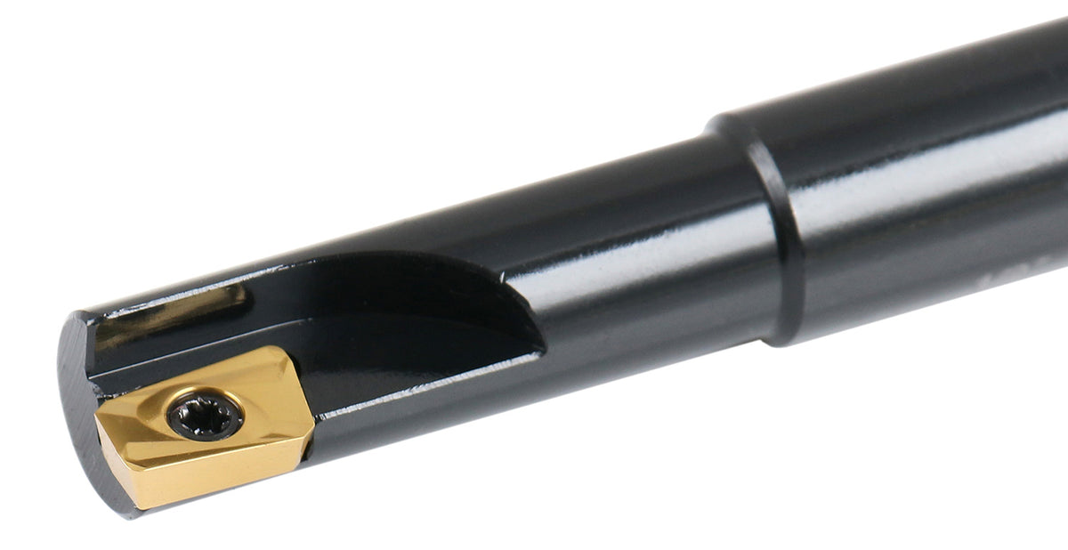 1/2'' 90 Deg Square Shoulder Indexable End Mill, 3-1/4'' Overall Length, Apkt11t3 Carbide Insert, 1 Flute, 0056-0914