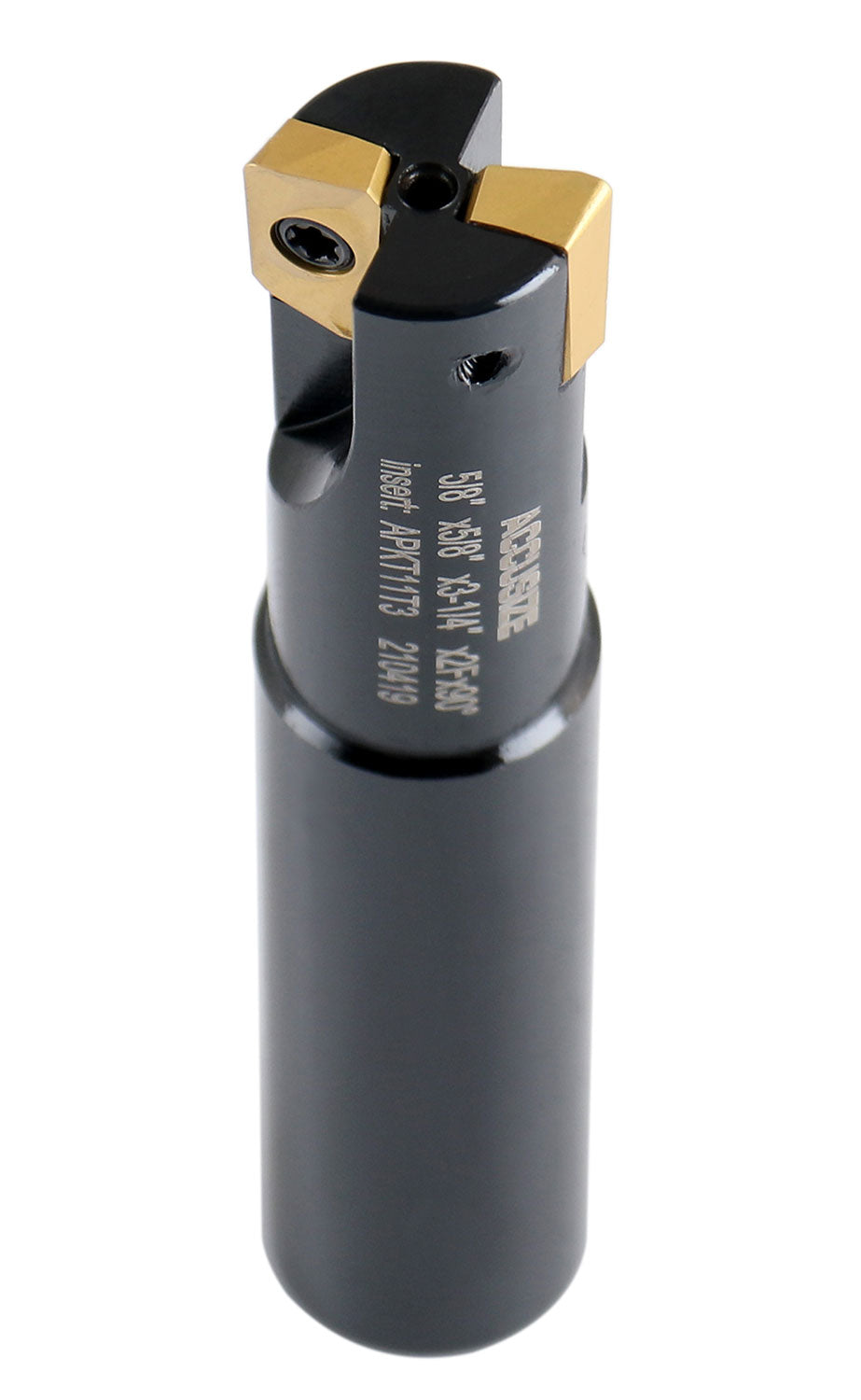 5/8'' 90 Deg Square Shoulder Indexable End Mill with 3-1/4'' Oal, Apkt11t3 Carbide Inserts, 2 Flute, 0056-0916