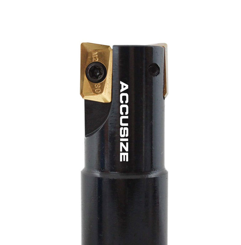 1" 90 Deg Square Shoulder Indexable End Mill plus 12 APKT1604 Carbide Inserts, #0056-0921+0056-1604