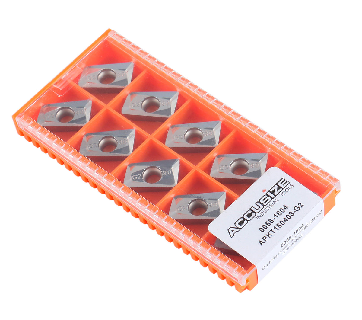 APKT LH Carbide Insert for Cutting Aluminum, K10, 10pcs/set