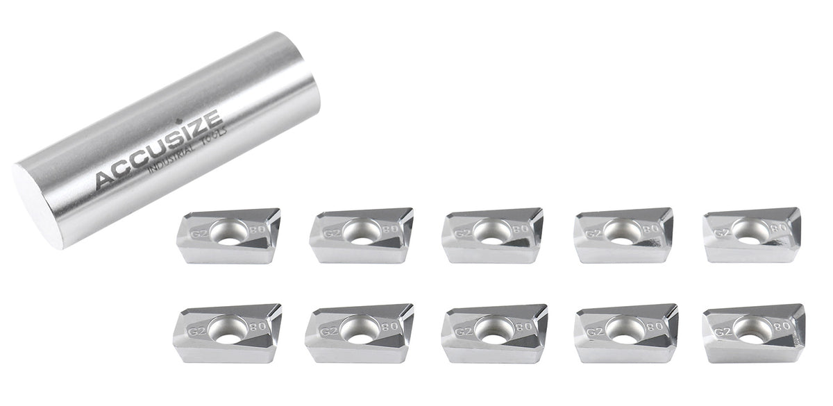 APKT LH Carbide Insert for Cutting Aluminum, K10, 10pcs/set