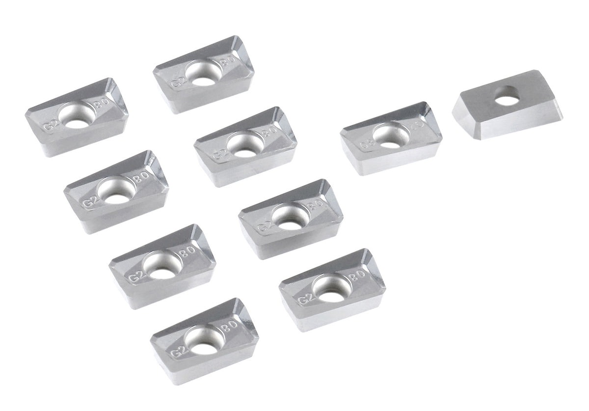 APKT LH Carbide Insert for Cutting Aluminum, K10, 10pcs/set