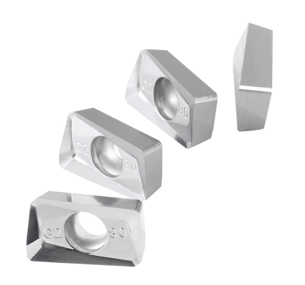 APKT LH Carbide Insert for Cutting Aluminum, K10, 10pcs/set