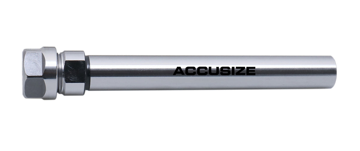 Accusize Industrial Tools 5.51'' Shank Length 3/4'' Straight Shank Alloy Steel ER16 Collet Chuck Extension Rod, 0223-0209