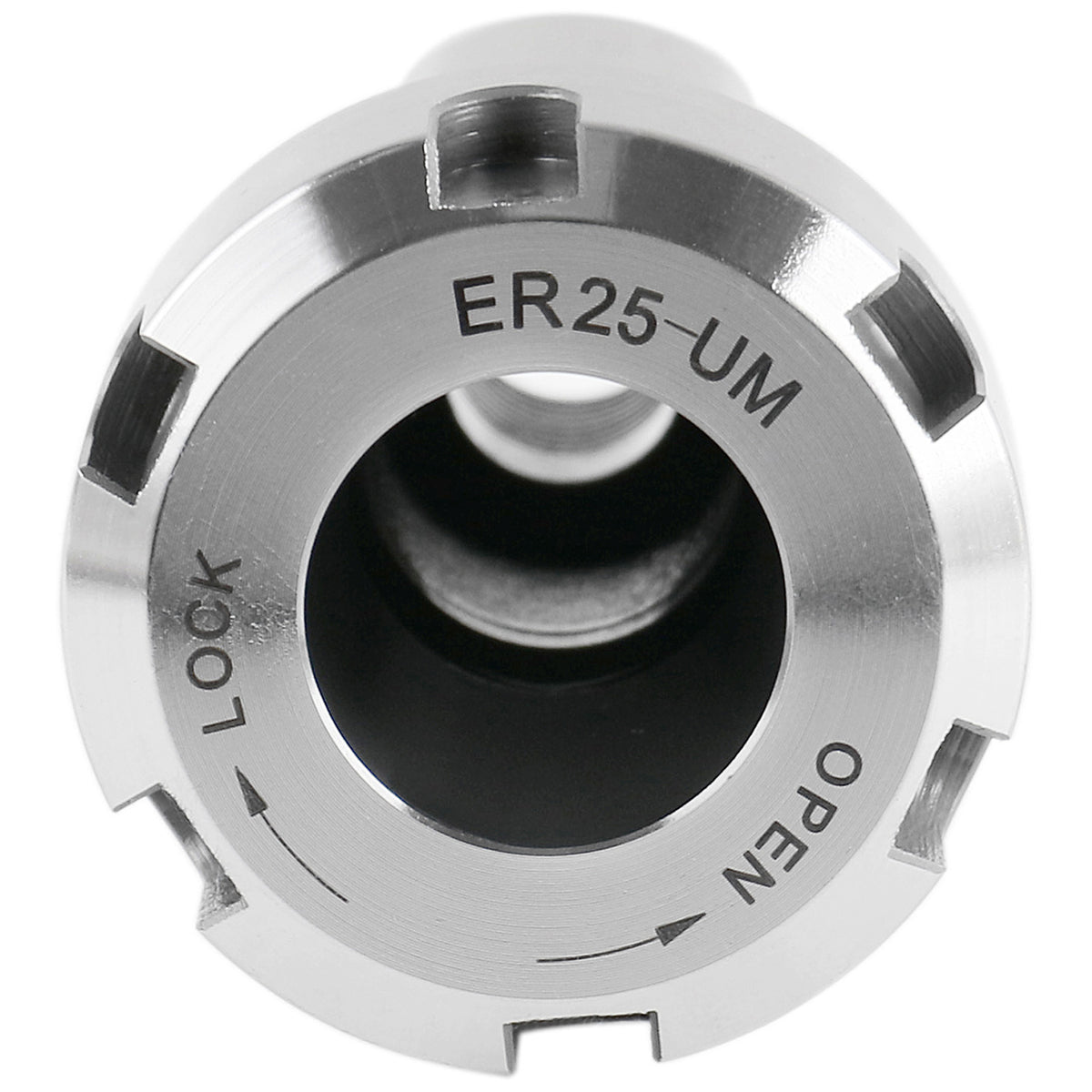 ER25 Collet Chuck Extension Rod, 1.96 in. Shank Length, 1 in. Straight Shank Alloy Steel, 0223-0211