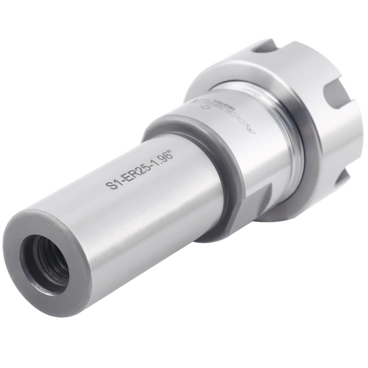 ER25 Collet Chuck Extension Rod, 1.96 in. Shank Length, 1 in. Straight Shank Alloy Steel, 0223-0211