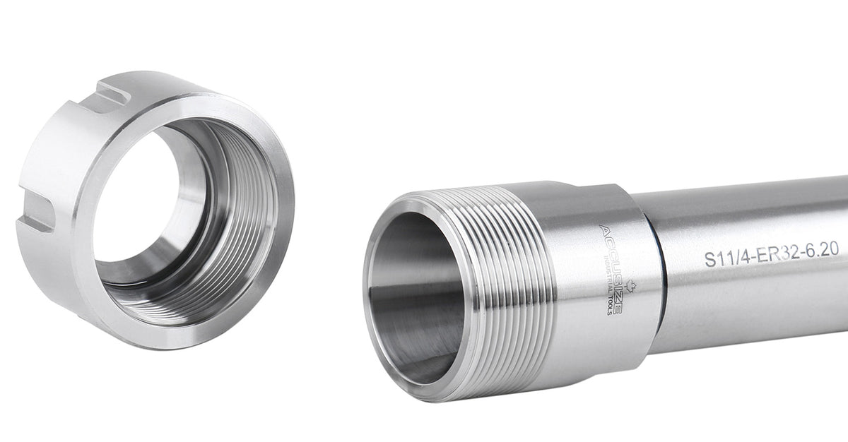 Mandrin à pince hexagonale ER16 à tige droite 3/4", fabriqué en acier allié de haute qualité, trempé selon HRC 56-60