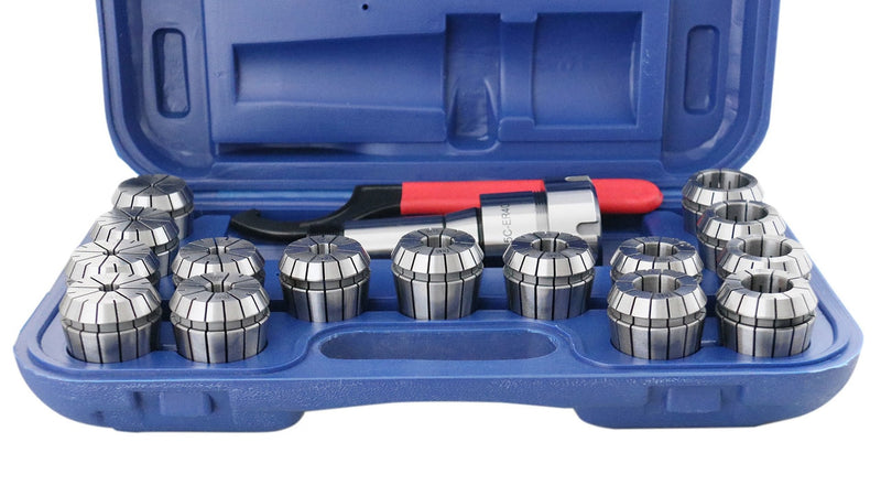 5C Shank ER40 Chuck with 15 pc Collet Set, 1/8" - 1" by 16th,
