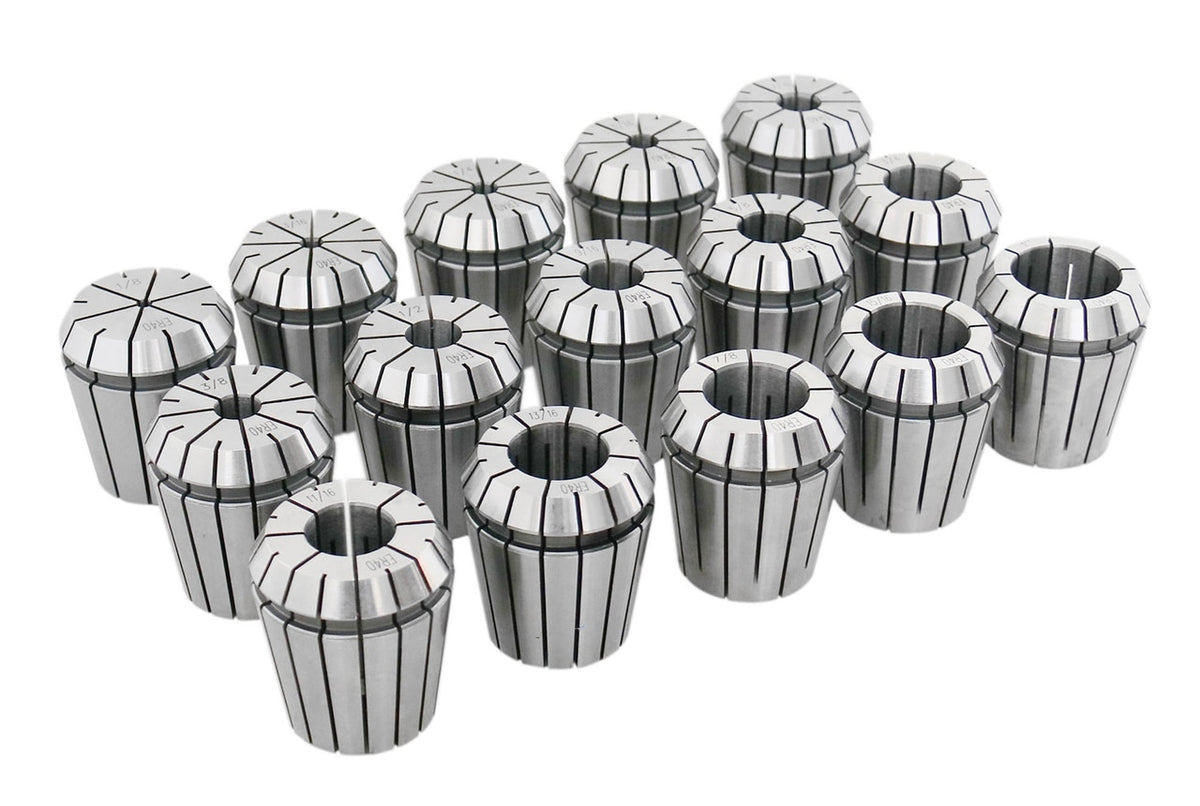5C Shank ER40 Chuck with 15 pc Collet Set, 1/8" - 1" by 16th, #0223-0302