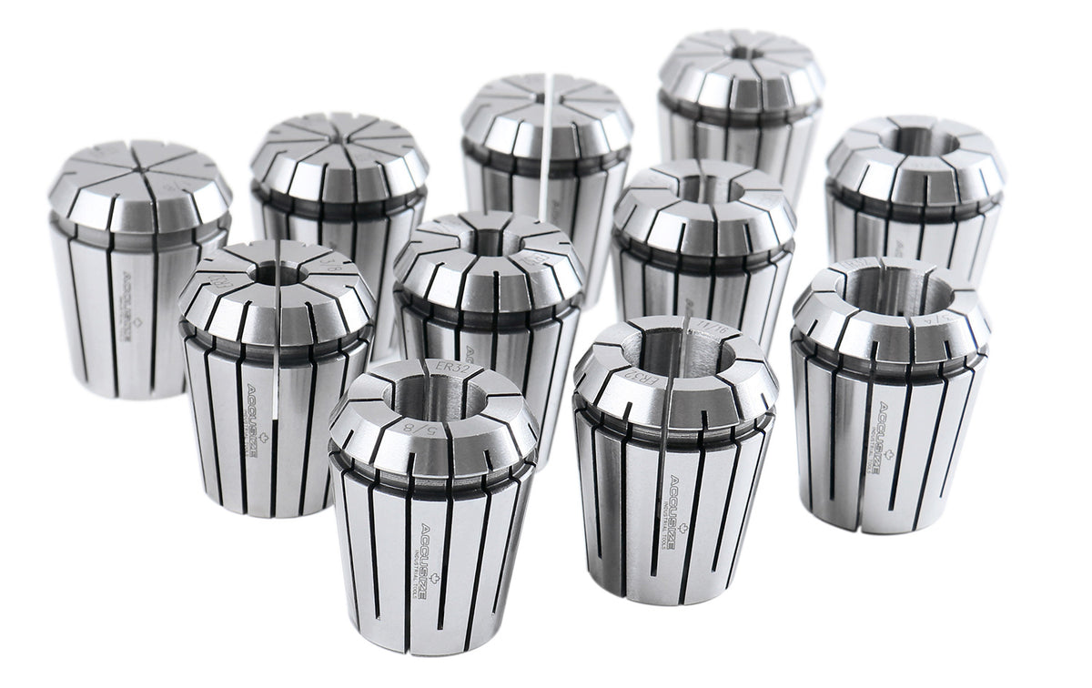 3/4‘’ Straight Shank Er32 Chuck with 11 Pcs Collets Kit, 1/8''-3/4'' by 16th, 0223-0305
