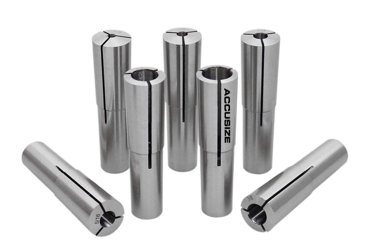Ensemble de pinces rondes Morse Taper #2, 7 pièces, taille incluant 1/8", 3/16", 1/4", 5/16", 5/8", 7/16", & 1/2", 0223-0311