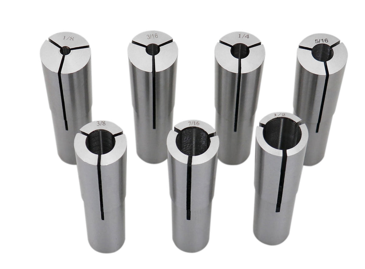 Ensemble de pinces rondes Morse Taper #2, 7 pièces, taille incluant 1/8", 3/16", 1/4", 5/16", 5/8", 7/16", & 1/2", 0223-0311